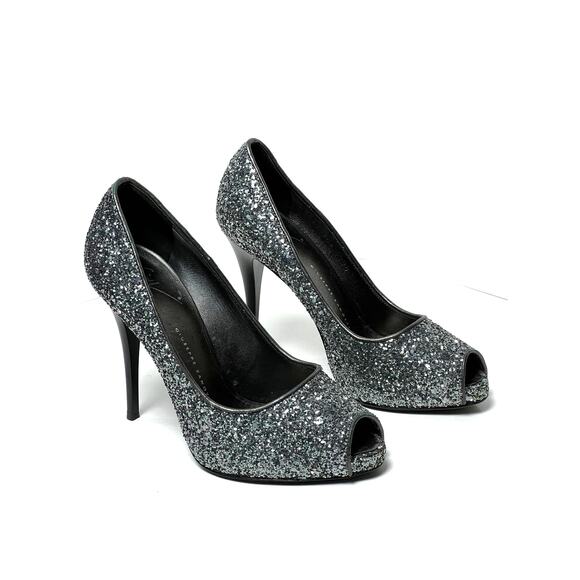 Giuseppe Zanotti Women's Shoes Silver High Heels Open Toe Design Pumps Size 35.5 - Picture 1 of 12